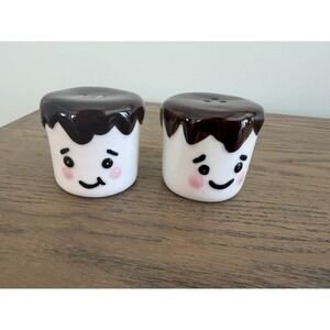 Vintage Marshmallow Chocolate Drip Salt Pepper Shakers Set Home Decor